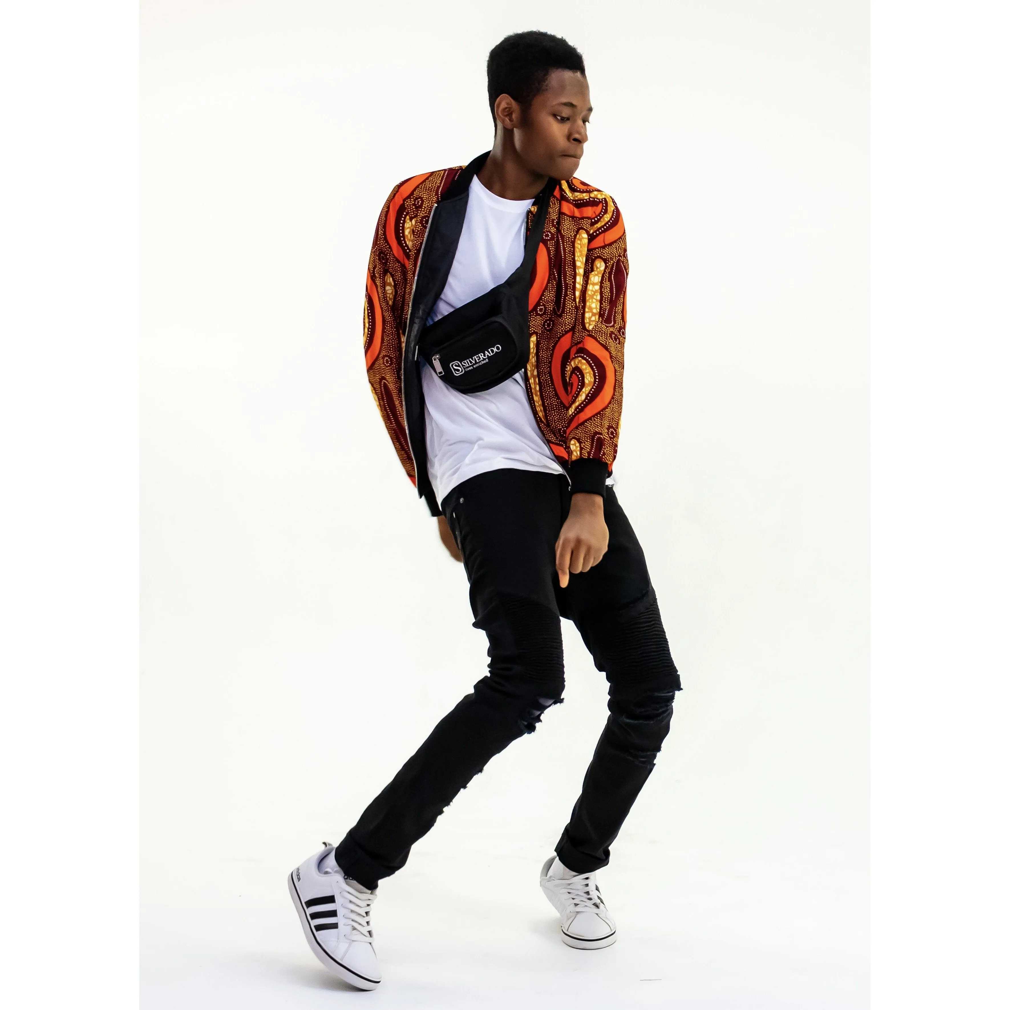 African Print Bomber Jacket