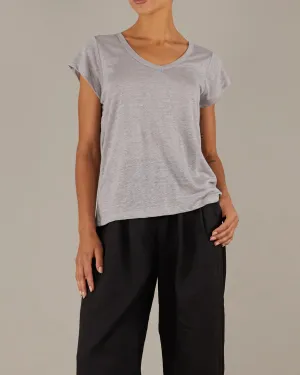 Amelius - Newport Linen Jersey Tee Grey