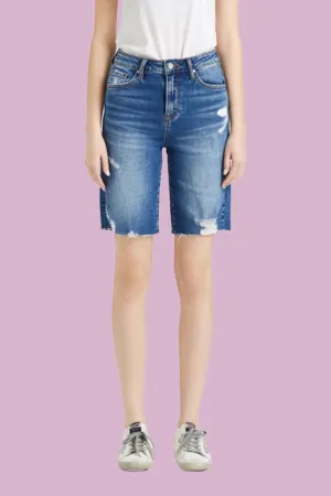 BAYEAS Full Size Super High Rise Denim Bermuda Shorts