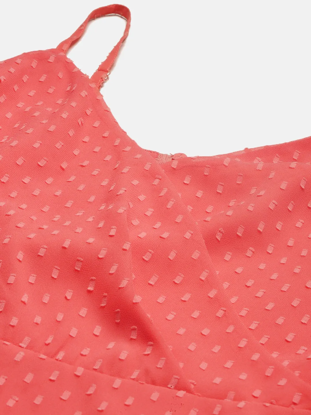 Berrylush Women Pink Dot Pattern Fit and Flare Mini Dress