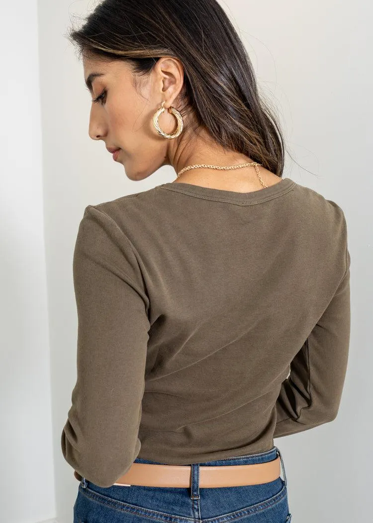Bobi L/S Scoop Neck Tee - Troops