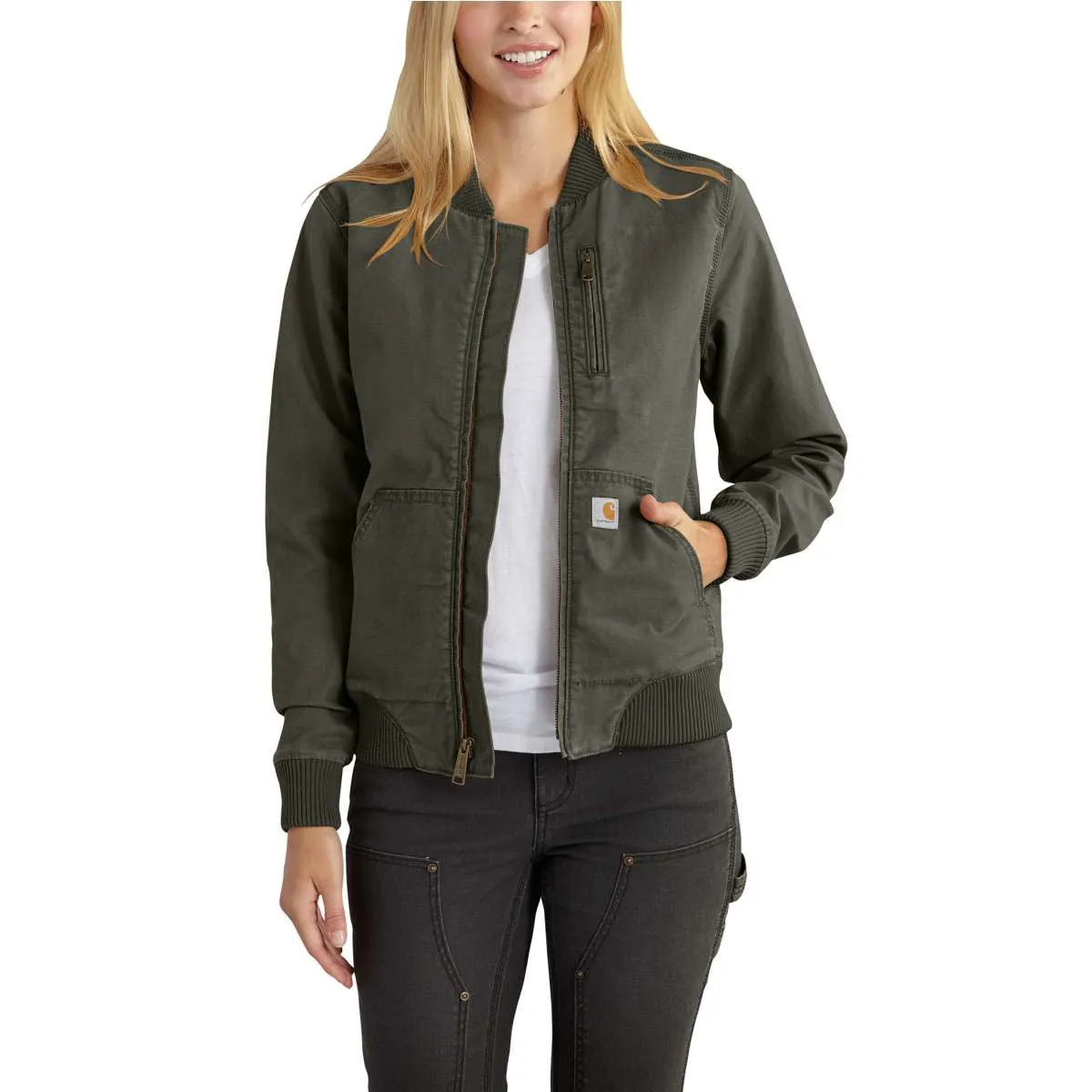 Carhartt Women's Olive Crawford Bomber Jacket