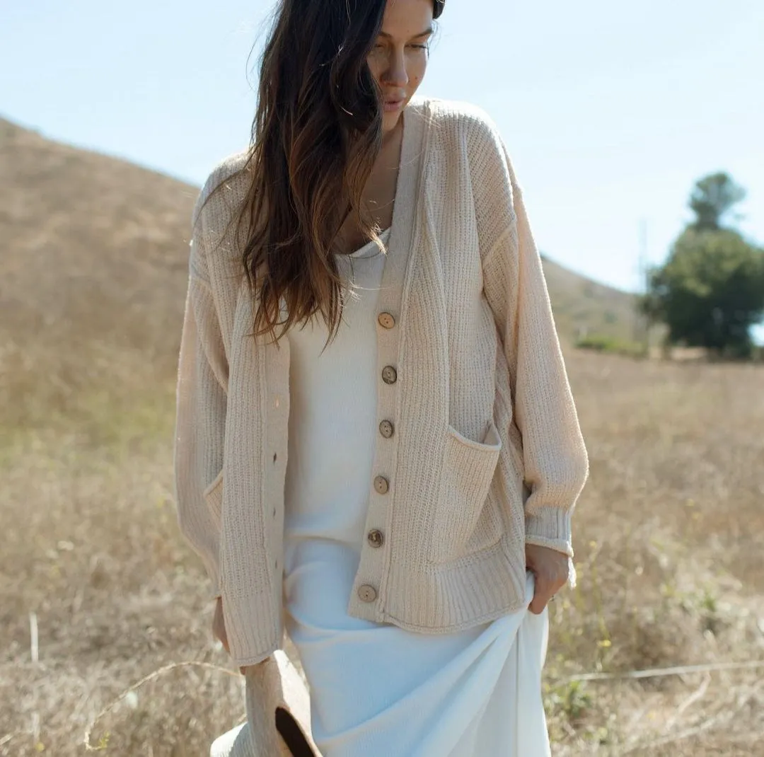Carly Jean Puff Sleeve Cardigan (S/M)