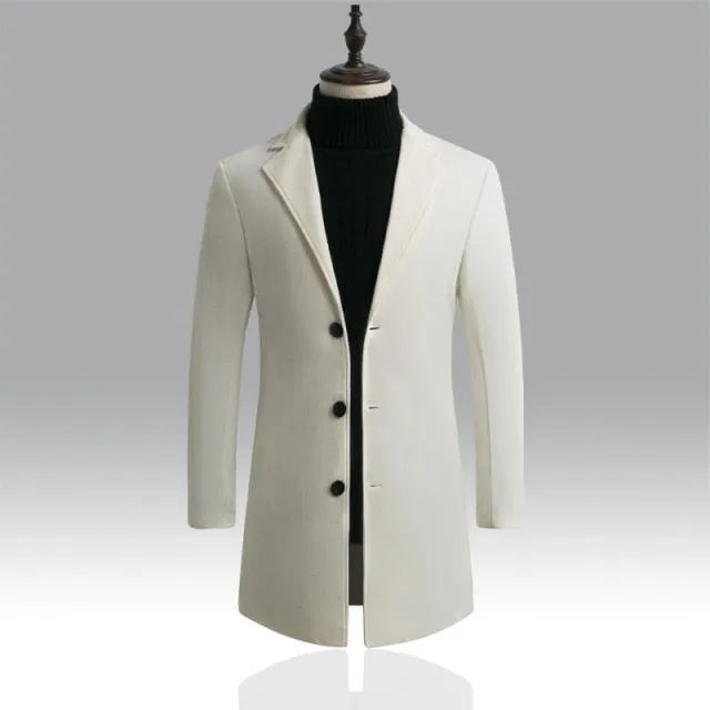 Casual Long Windbreaker Single Breasted Trench Coat Jacket