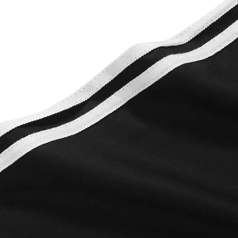 Casual Plain Stripe Wide Leg Sporty Pants