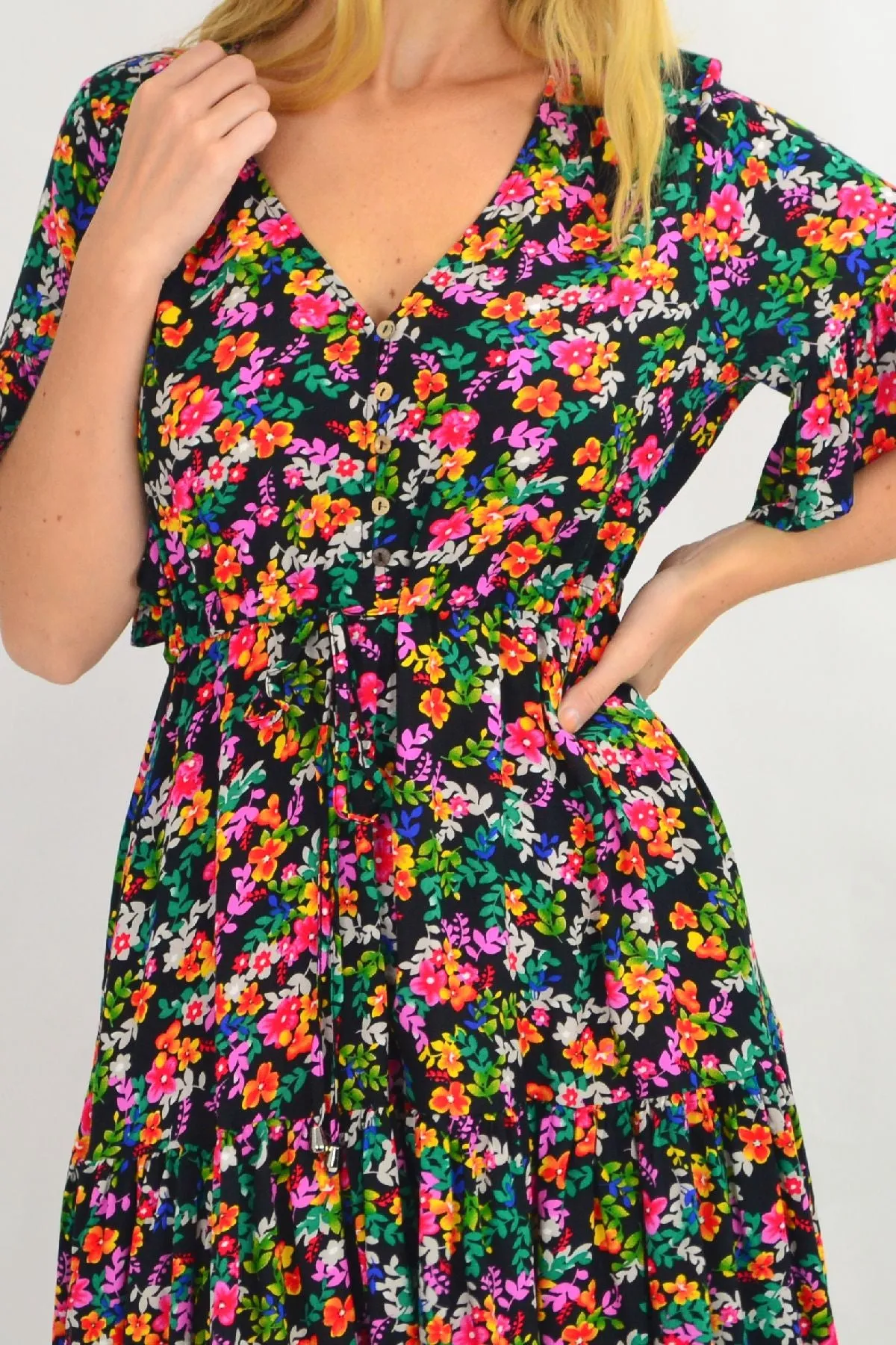 Colourful Cottage Garden Tunic Dress