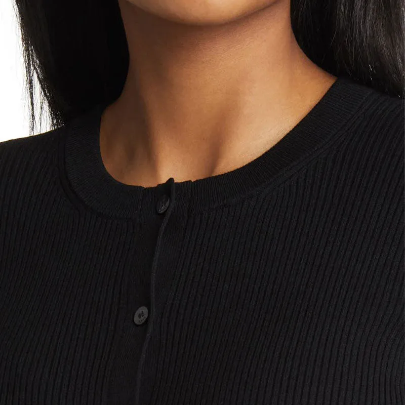 Custom Woman Knit Sweater, Crew Neck OEM/ODM Cardigan, Cotton Blend Manufacturer
