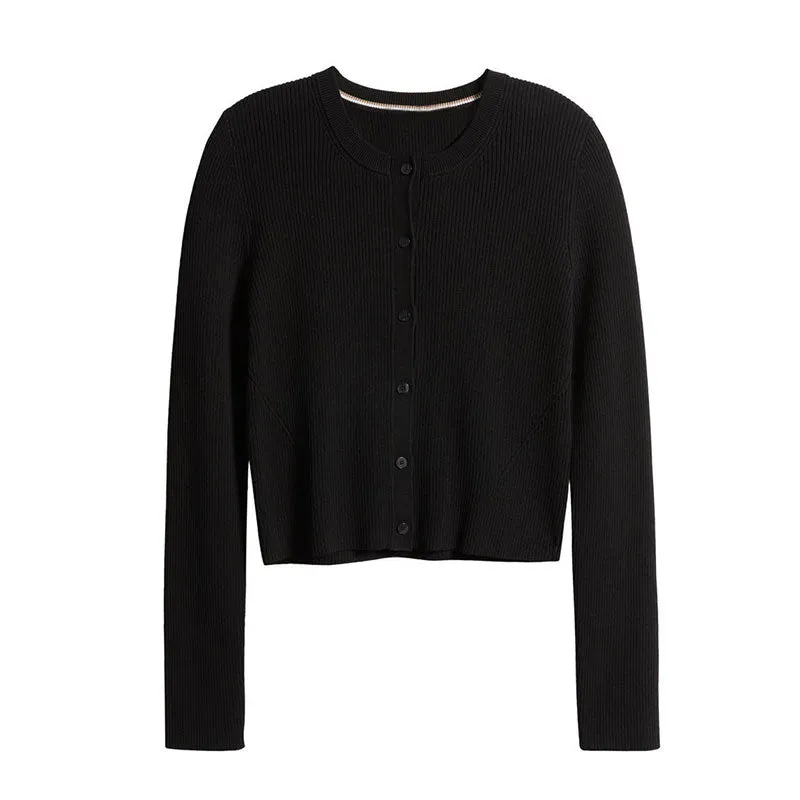 Custom Woman Knit Sweater, Crew Neck OEM/ODM Cardigan, Cotton Blend Manufacturer