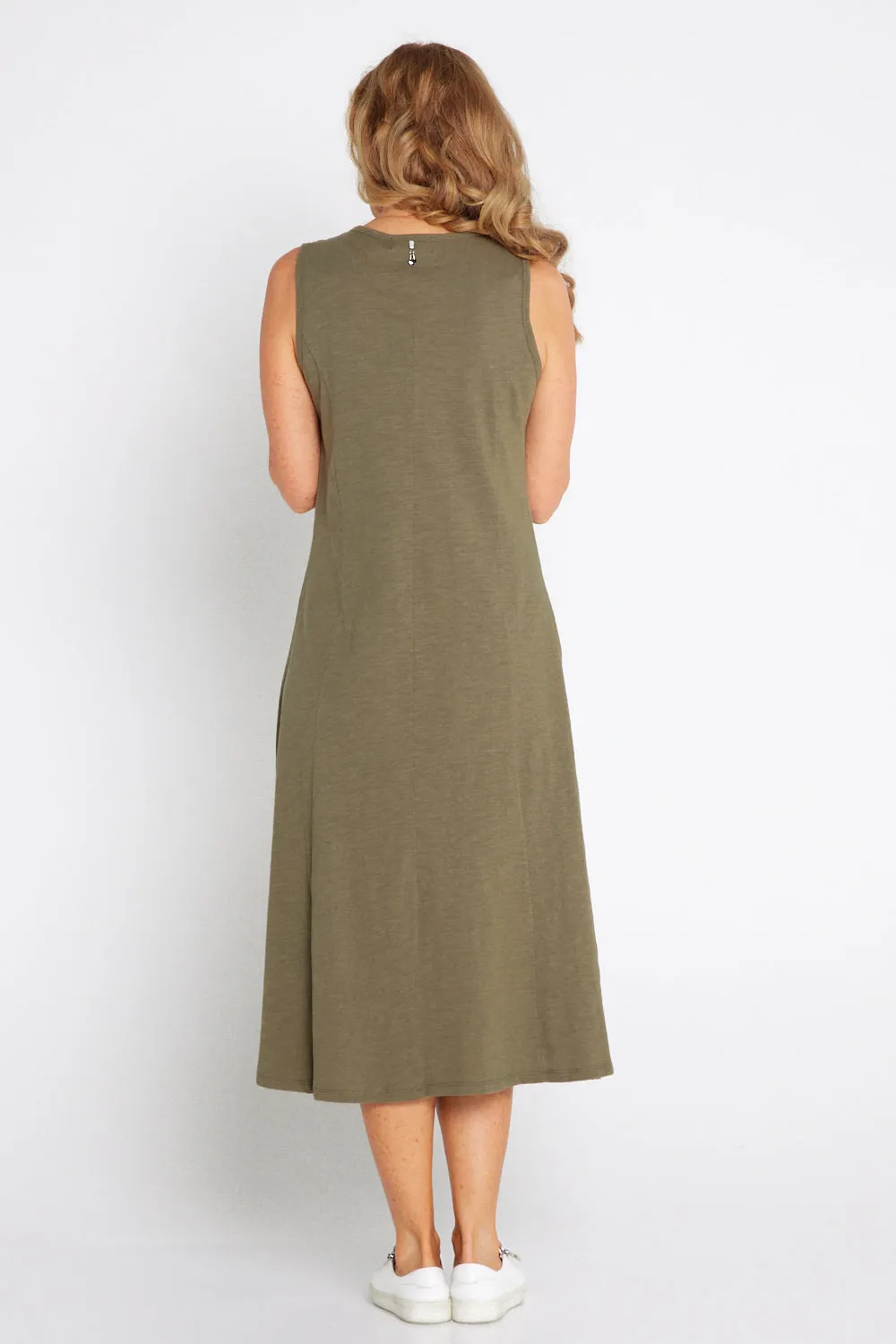 Diana V Core Dress - Khaki