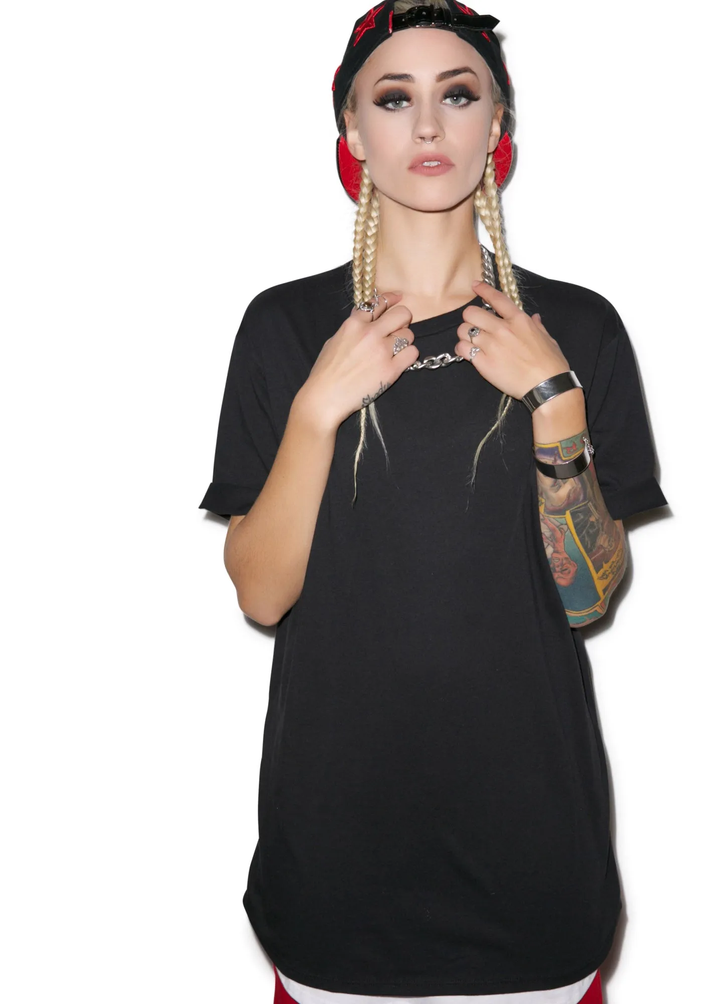 Double Scoop Elongated Tee