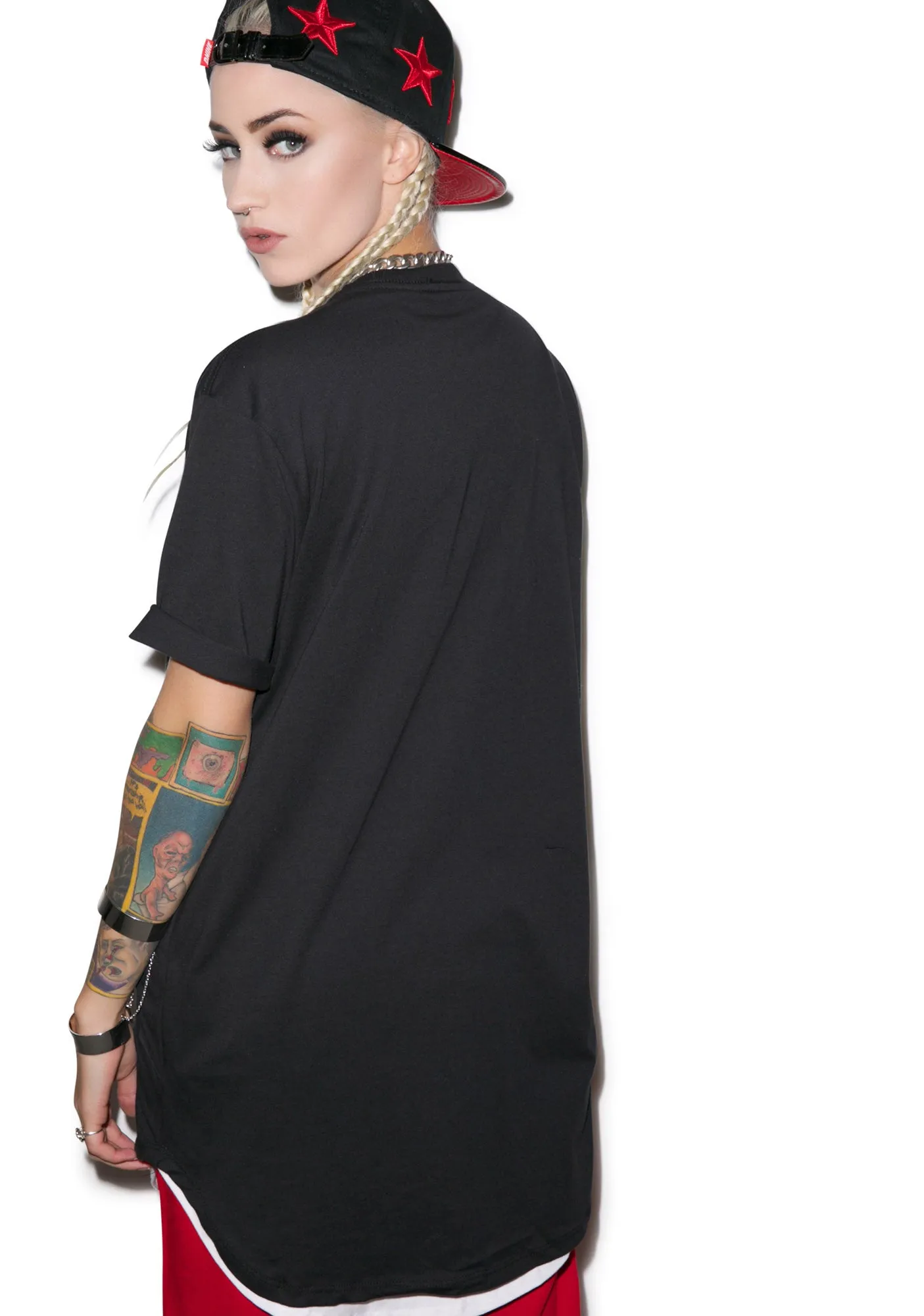 Double Scoop Elongated Tee