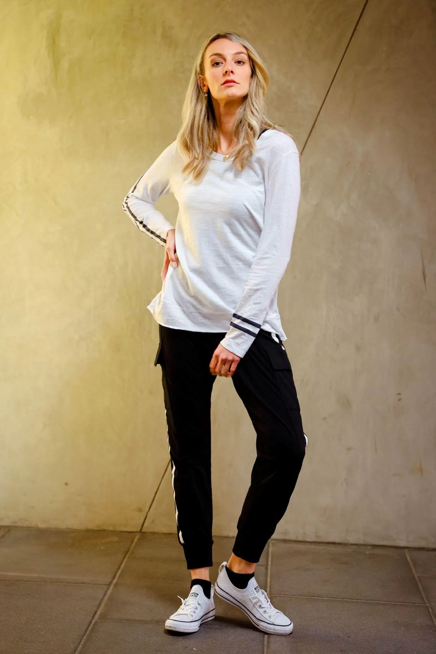 Geneva Stripes Long Sleeve T Shirt