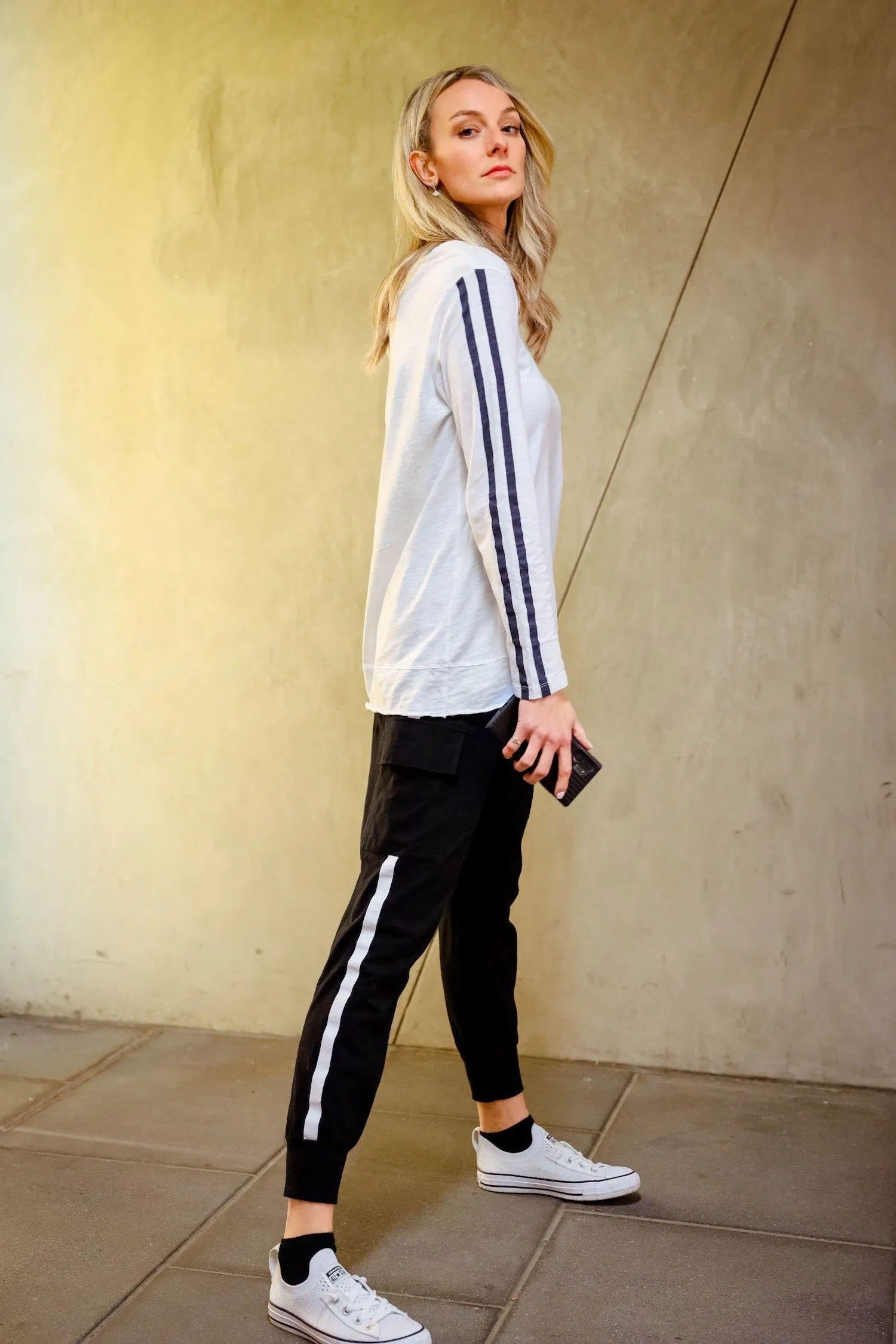 Geneva Stripes Long Sleeve T Shirt