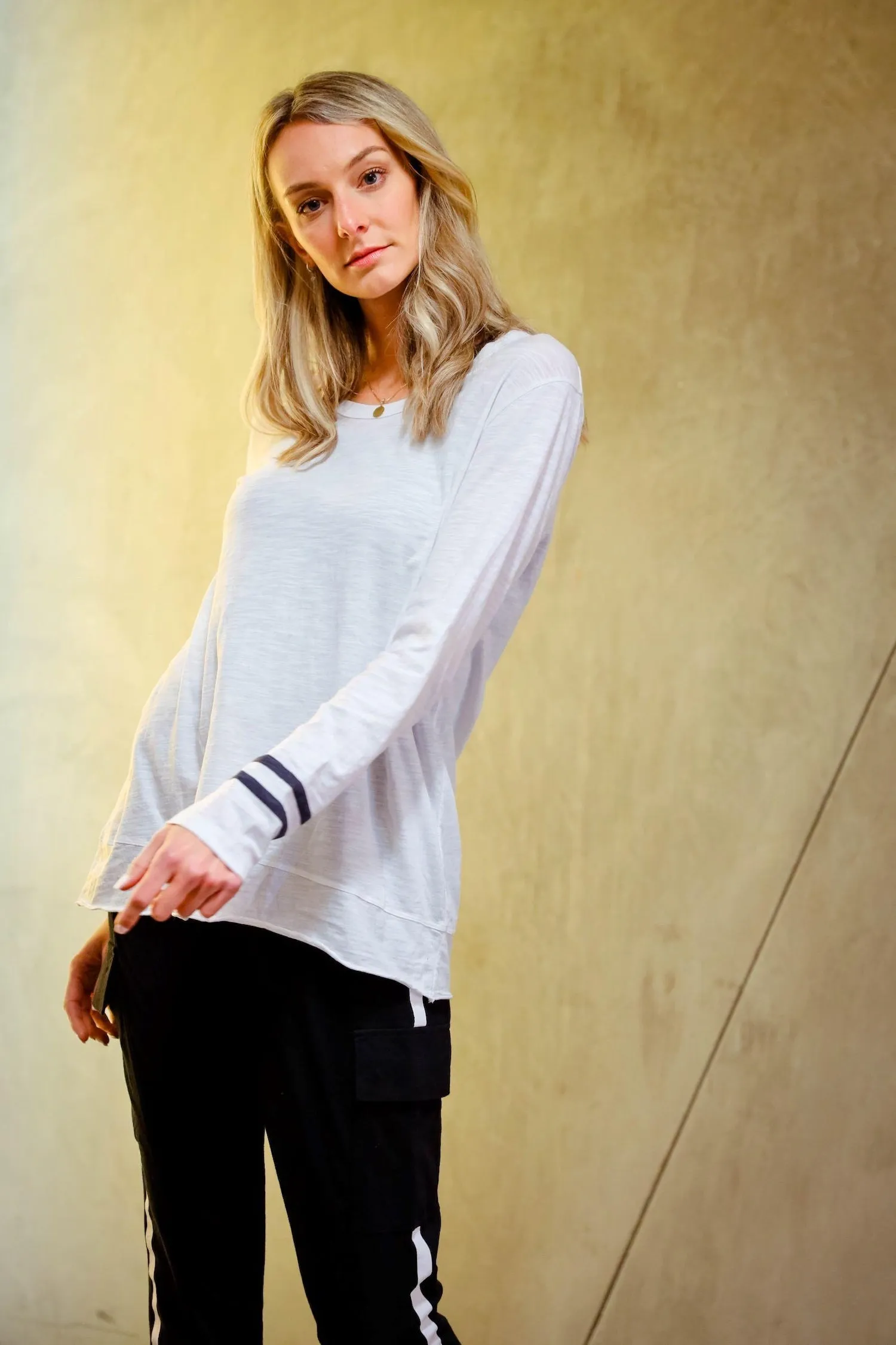 Geneva Stripes Long Sleeve T Shirt