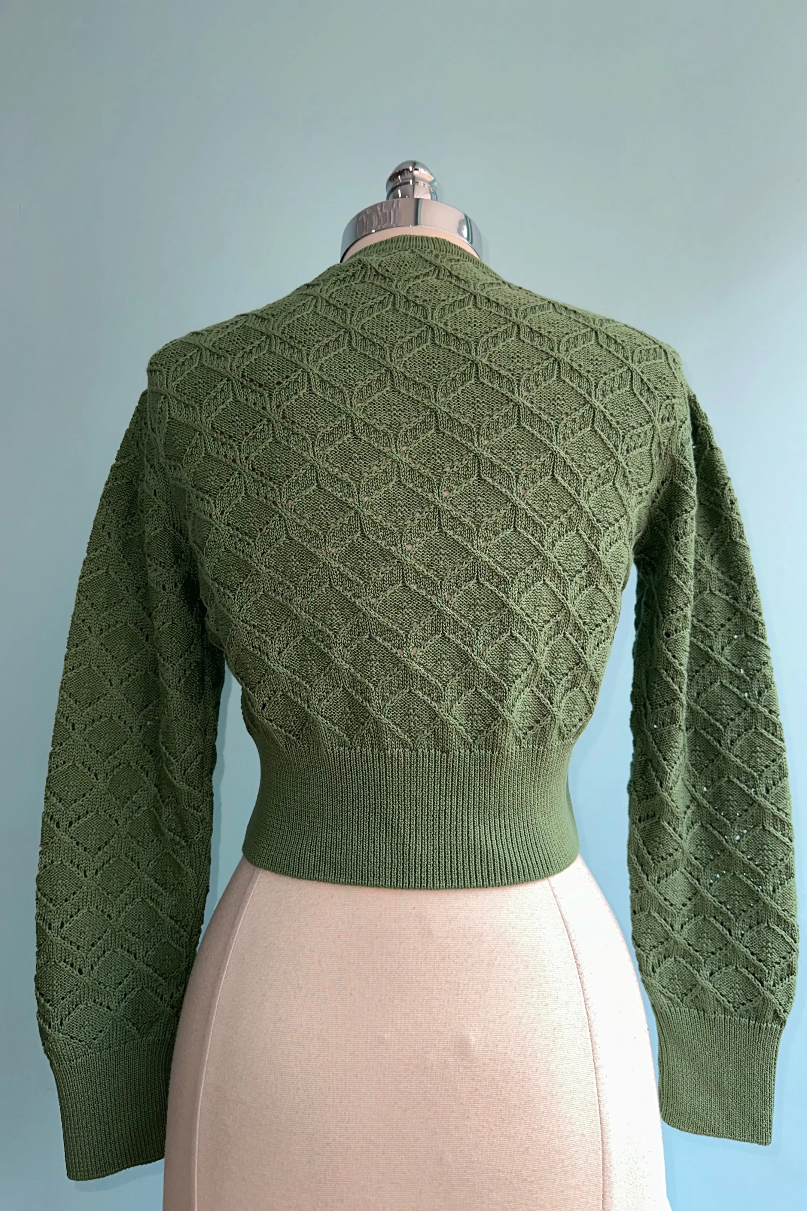Green Basket Knitted Leah Cardigan by Palava