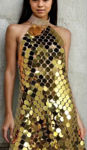 Handmade Sequin Stitched Nightclub Dress