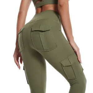 High Waist Multi-pocket Pants Yoga Leggings For Women