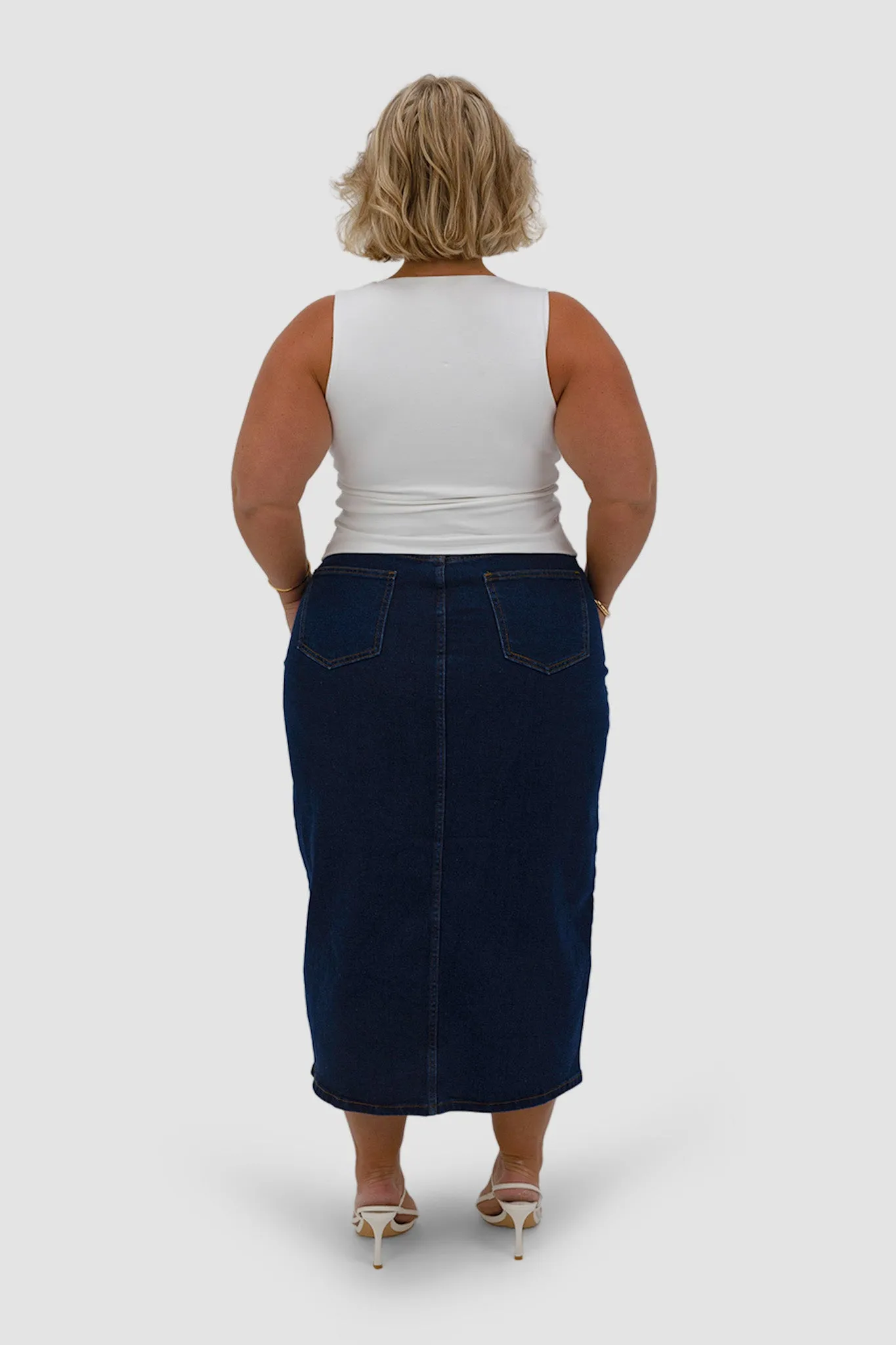 HUDSON MIDI SKIRT MIDNIGHT BLUE