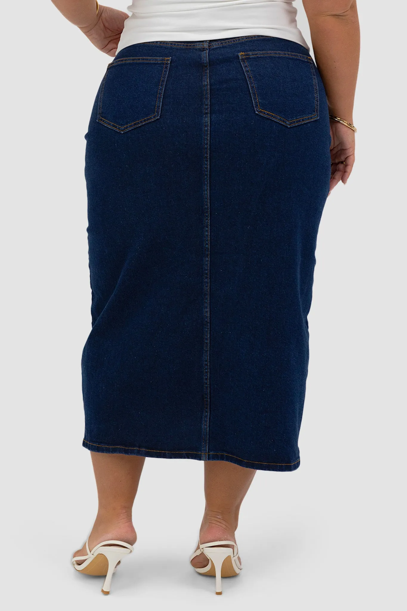 HUDSON MIDI SKIRT MIDNIGHT BLUE