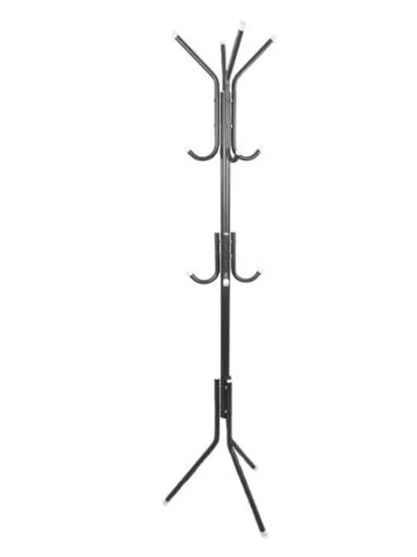 Iron Coat and Hat Rack with 12 Hooks - 170cm