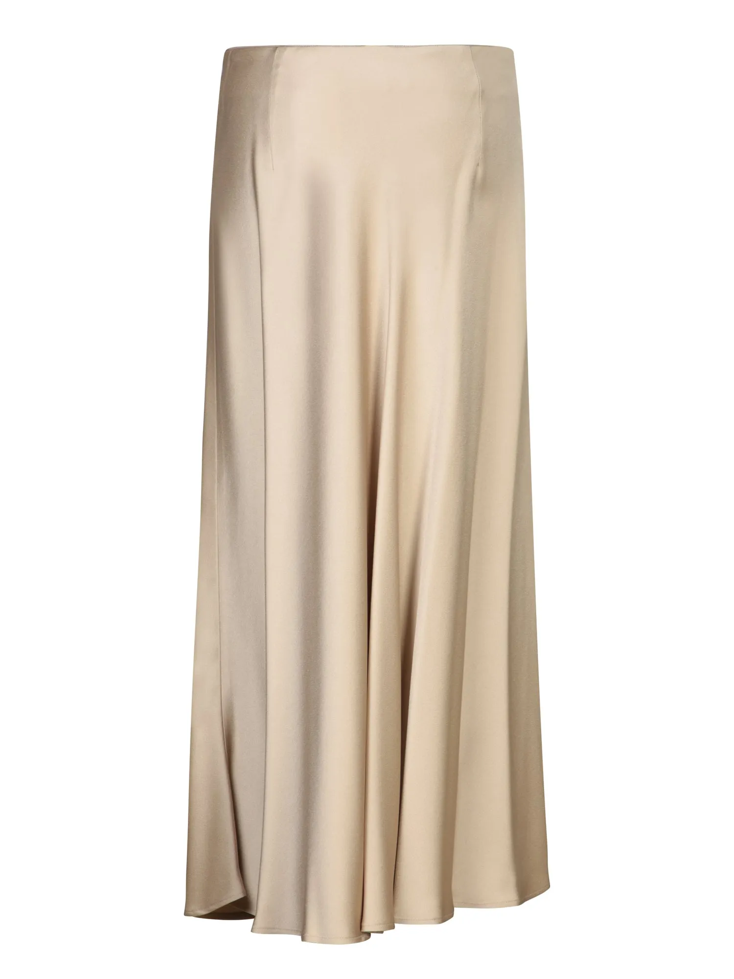 Ivory Satin Chantilly Midi Skirt