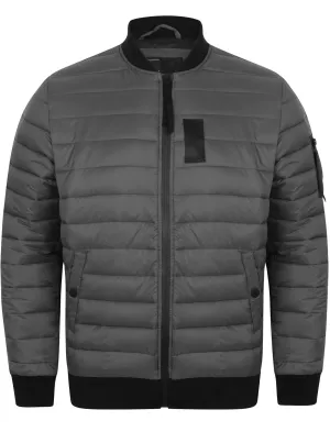 Joliffe Quilted Bomber Jacket in Graphite Grey - Dissident