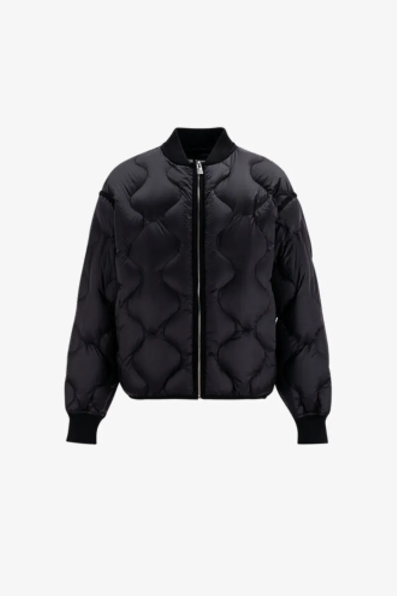 Lightweight Quilted Down Puffer Bomber Jacket