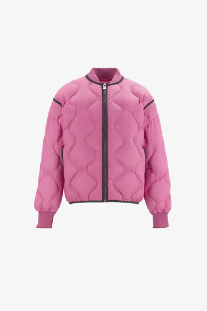Lightweight Quilted Down Puffer Bomber Jacket