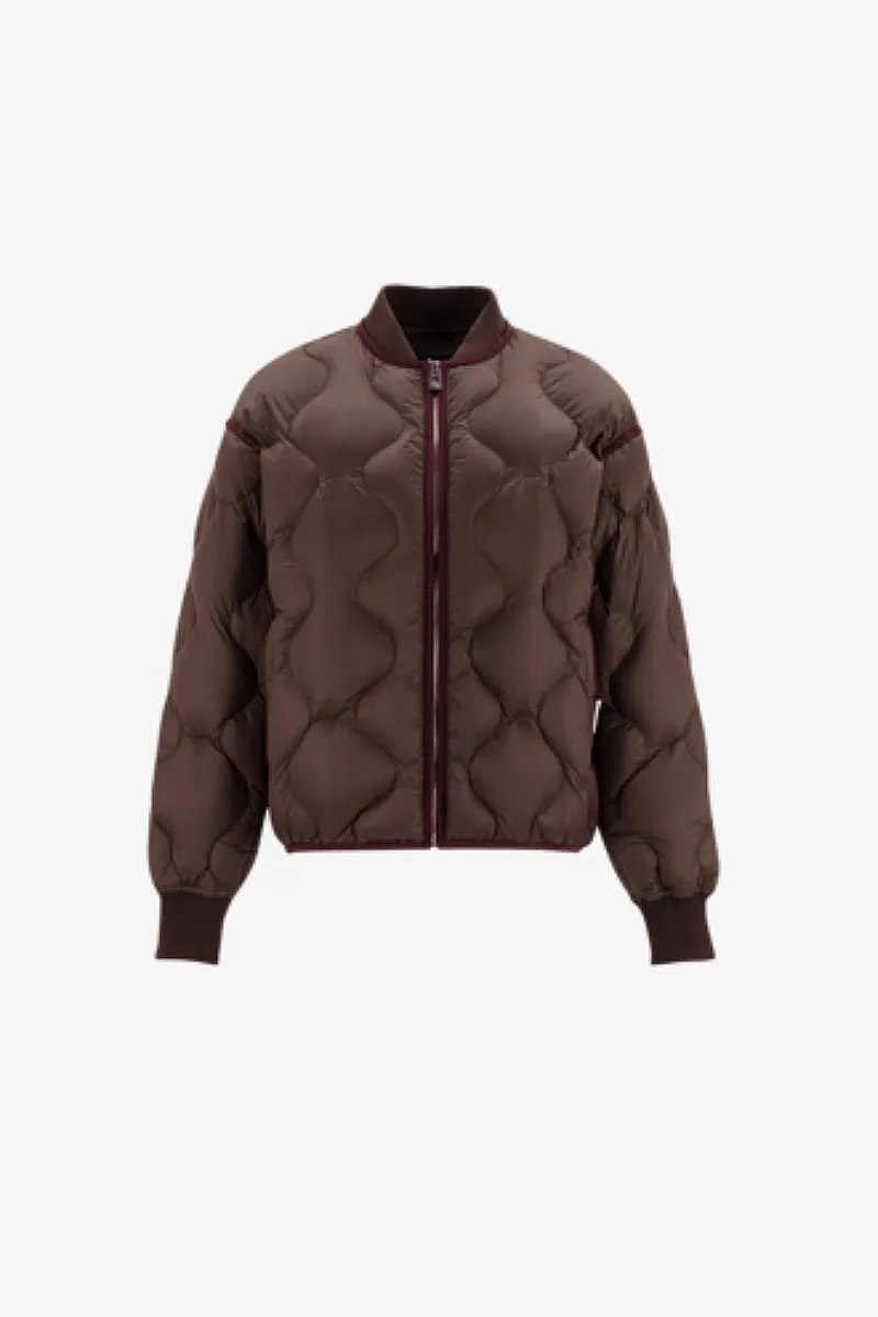 Lightweight Quilted Down Puffer Bomber Jacket