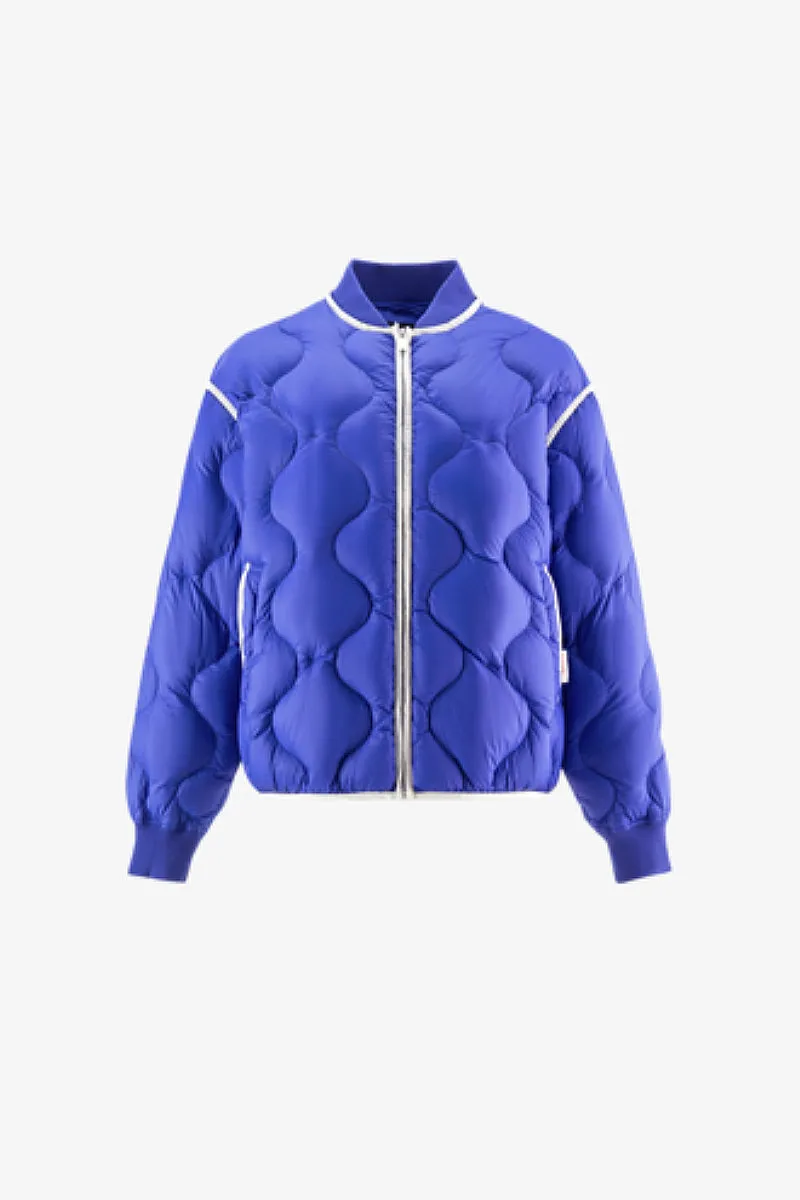 Lightweight Quilted Down Puffer Bomber Jacket