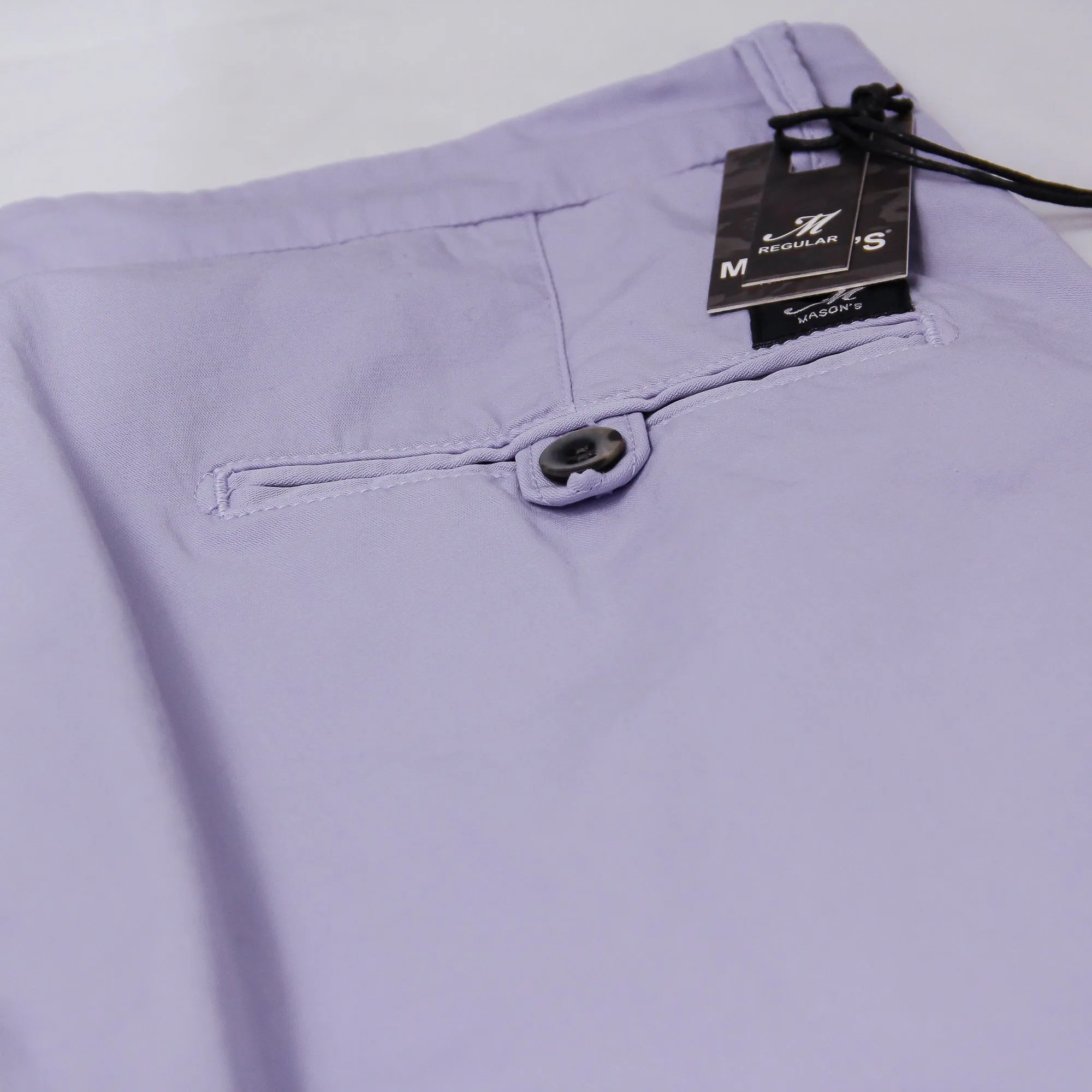 Lilac Stretch Cotton Chino Style Bermuda Shorts - Mason's