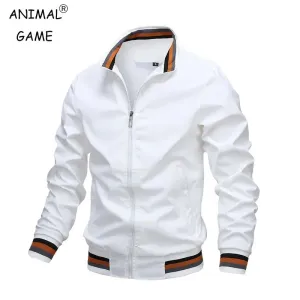 Men's Stand Collar Waterproof Bomber Windbreaker Jacket