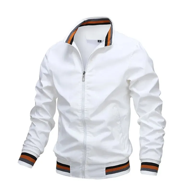 Men's Stand Collar Waterproof Bomber Windbreaker Jacket