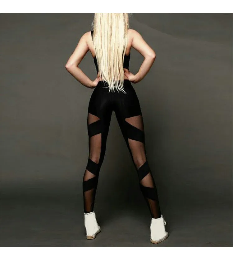 Mesh Black Leggings