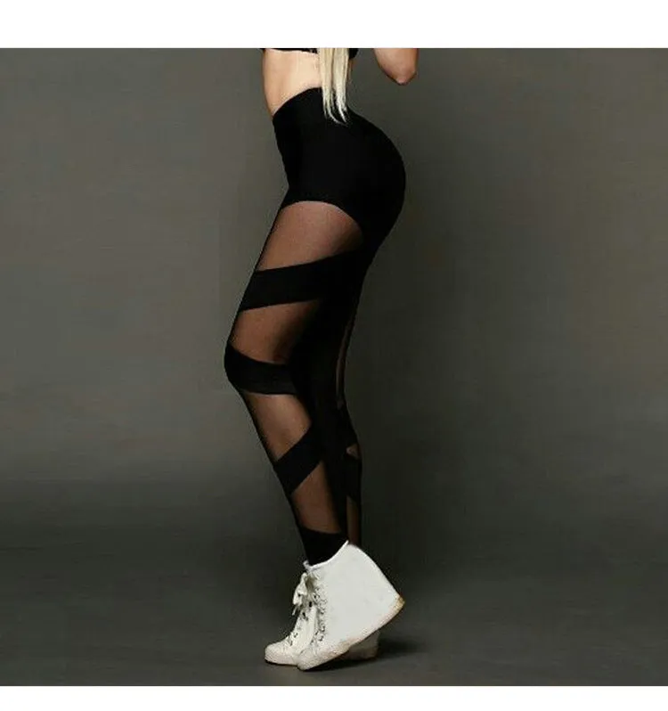 Mesh Black Leggings