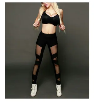 Mesh Black Leggings