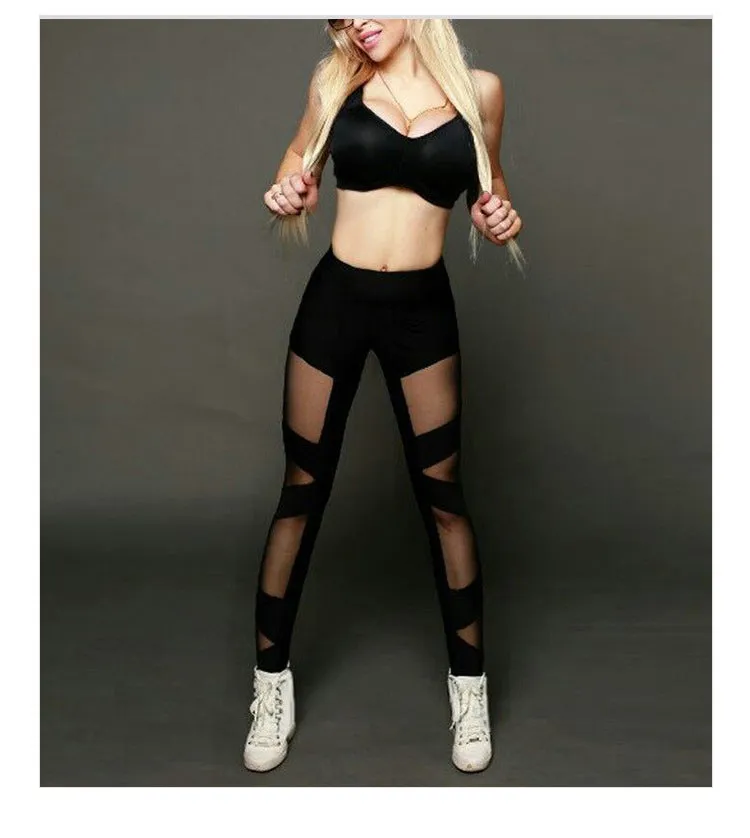 Mesh Black Leggings