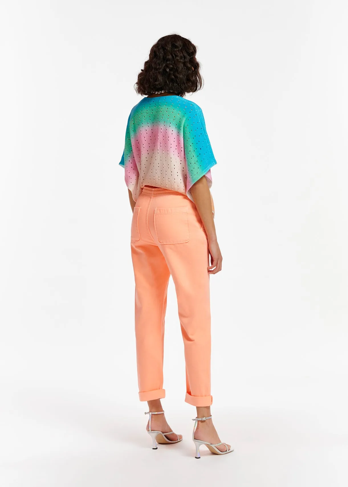 Multicolor knit sweater with gradient effect
