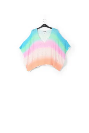Multicolor knit sweater with gradient effect