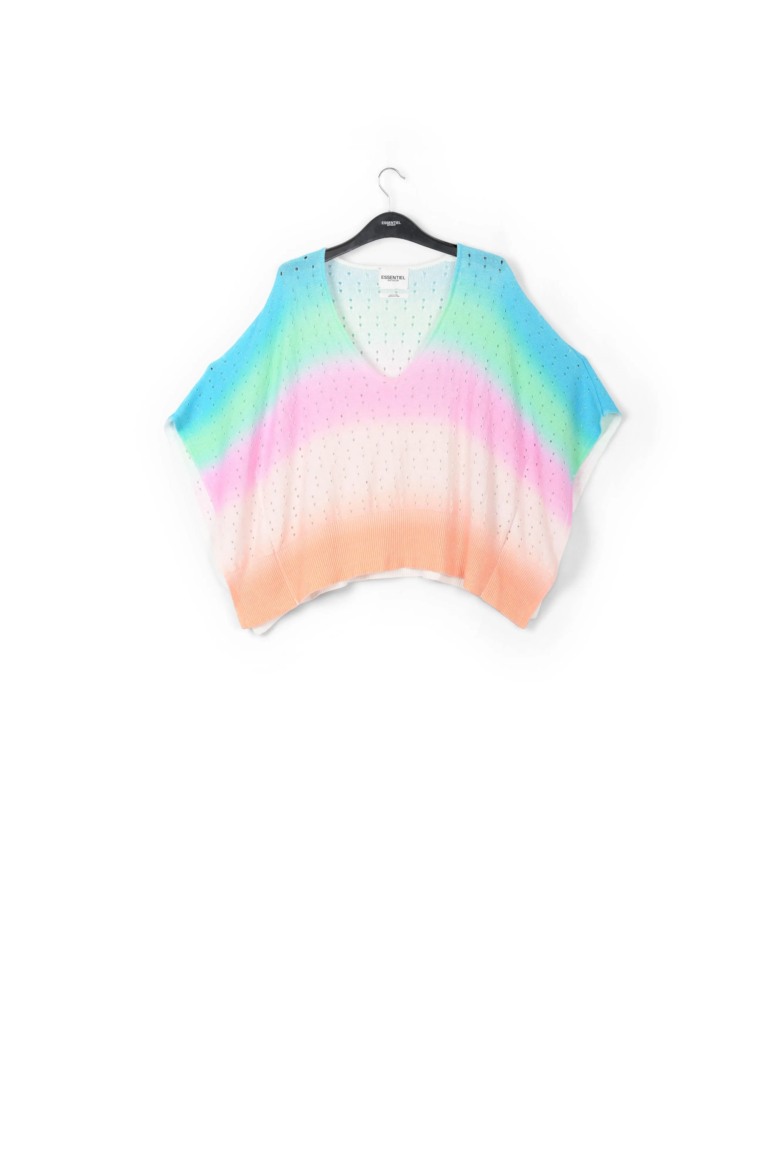 Multicolor knit sweater with gradient effect