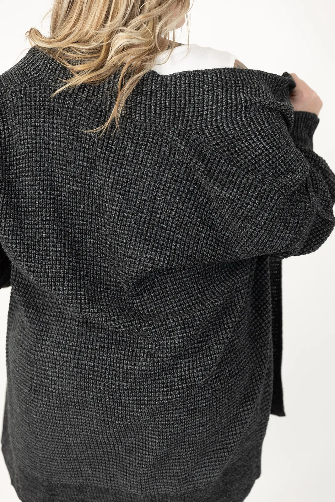 Nathalia Black Long Sleeve Cardigan Curvy