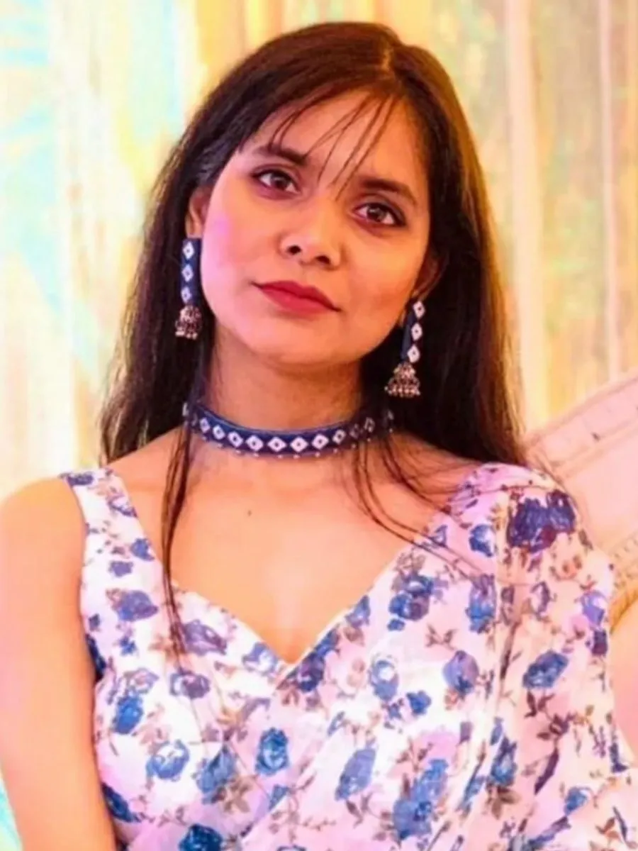 Navy Ghungroo Choker   Matching Earrings Set