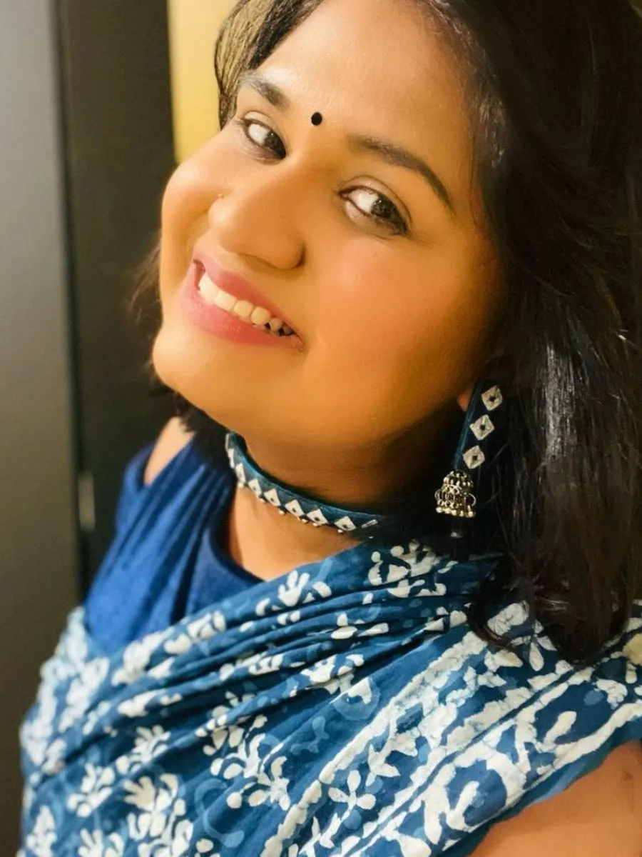 Navy Ghungroo Choker   Matching Earrings Set
