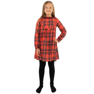 Next Girls Red Check Dress