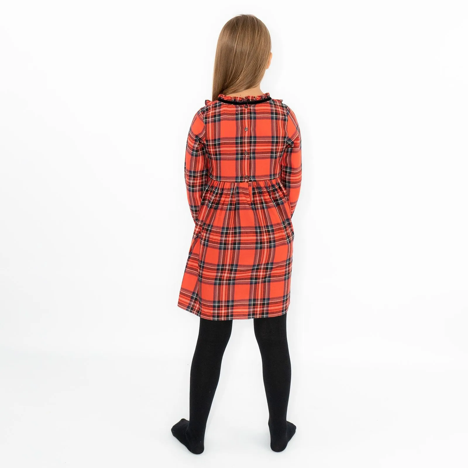 Next Girls Red Check Dress