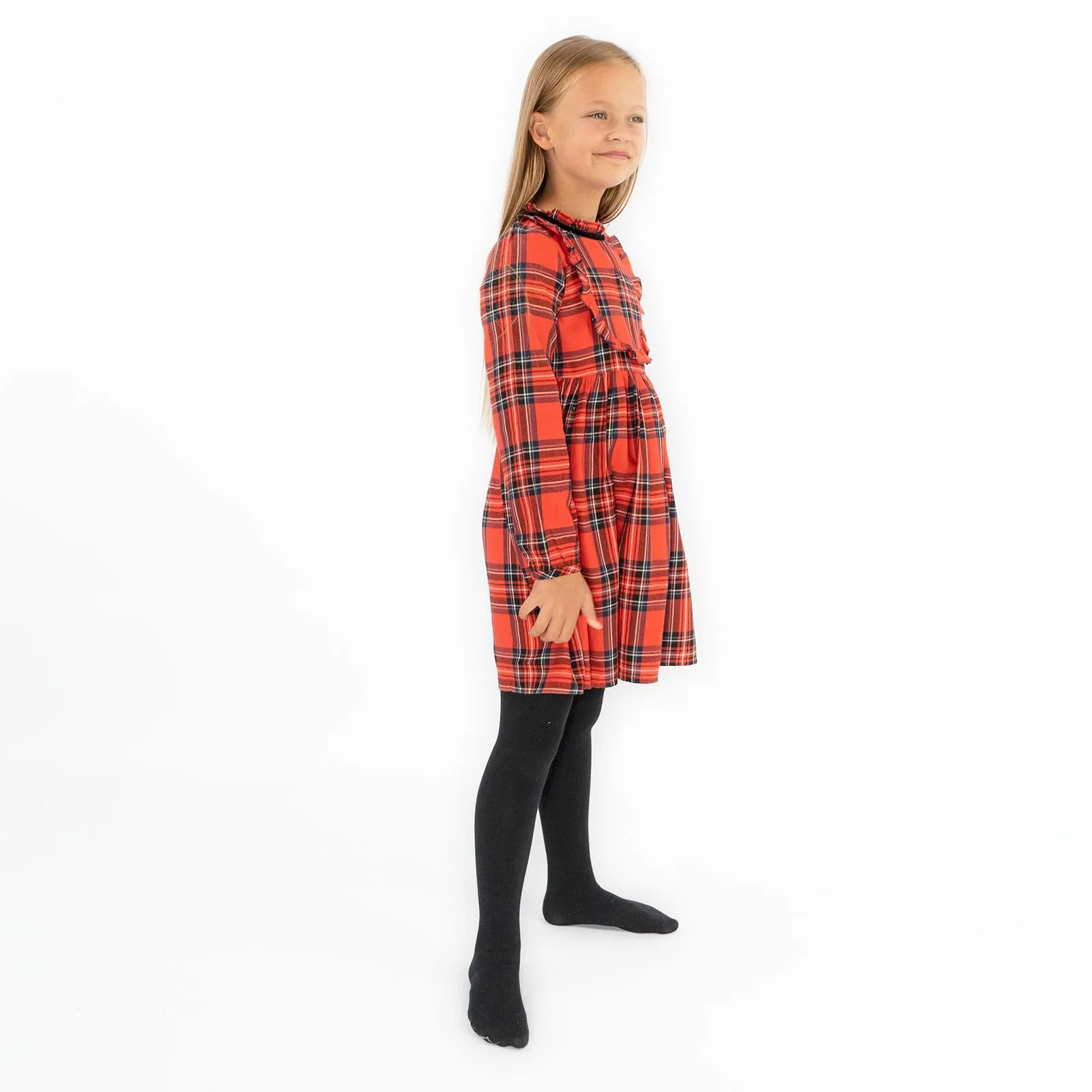Next Girls Red Check Dress