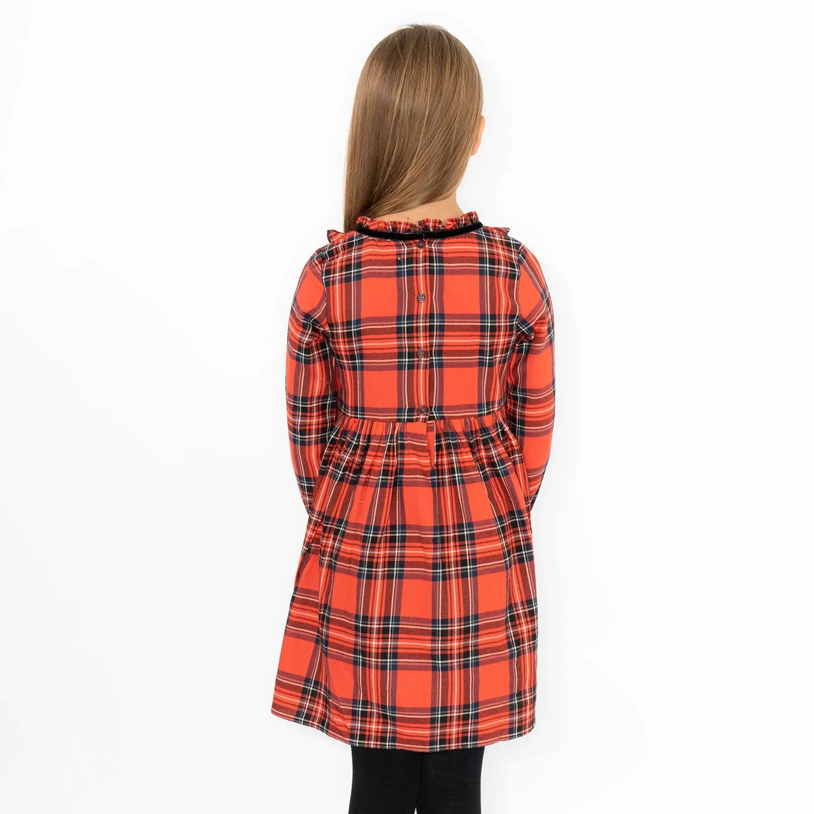Next Girls Red Check Dress