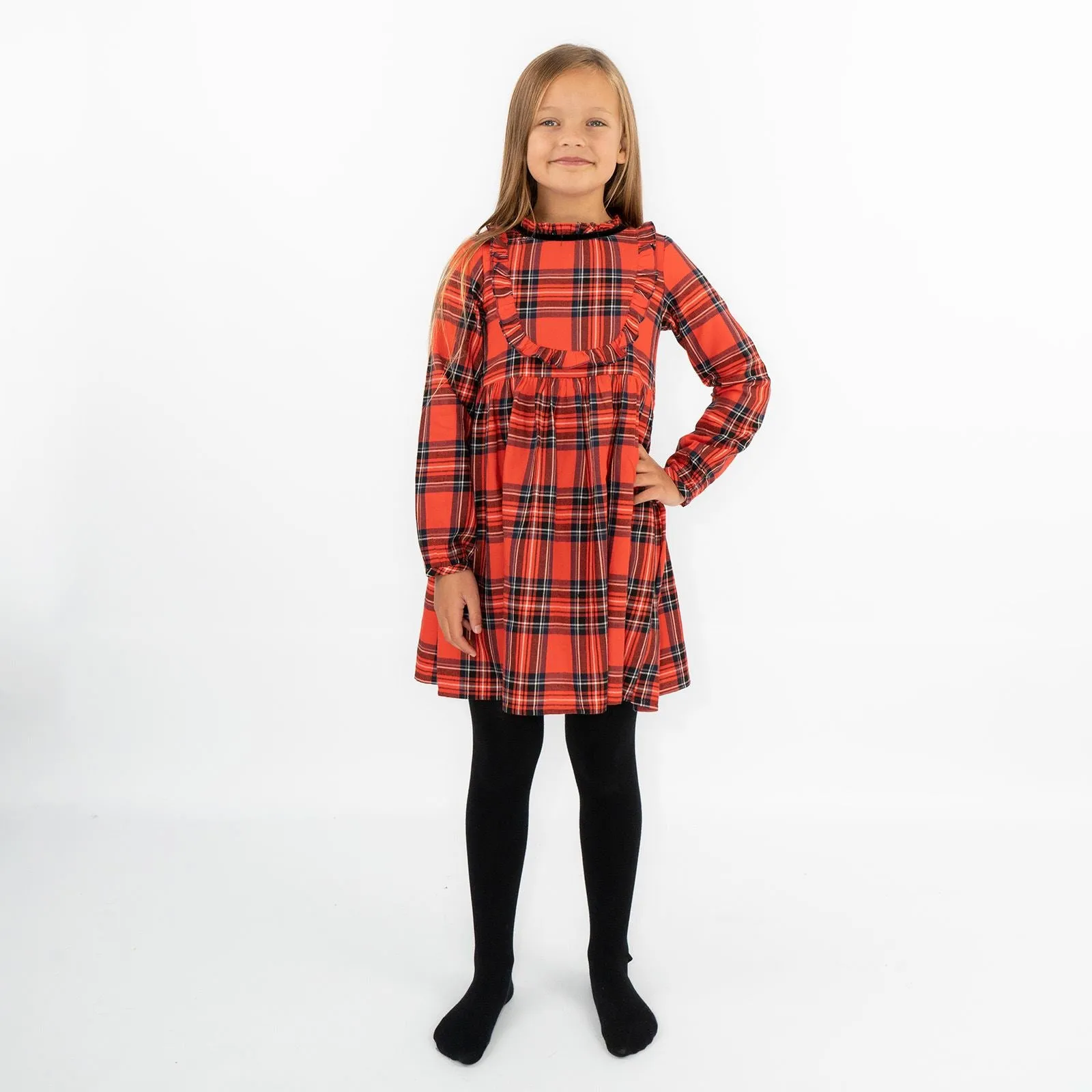 Next Girls Red Check Dress
