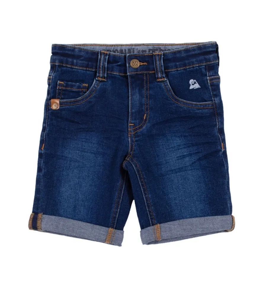 Noruk Denim Bermuda Shorts With Cuff - Select Size