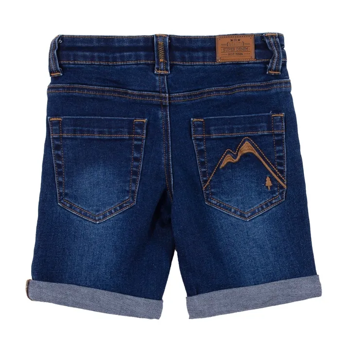 Noruk Denim Bermuda Shorts With Cuff - Select Size